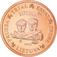 Lituanie, Fantasy Euro Patterns, 2 Euro Cent, 2003, SPL+, Cuivre Plaqué Acier - Privatentwürfe