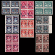 1927.XXV Anv.Constitución.8 Valores.Blq4.MNH.Edifil 353-55-56-57-58-59-60-61 - Nuevos