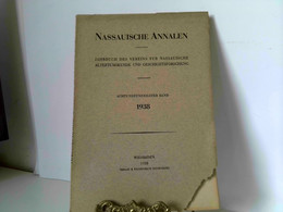 Nassauische Annalen 1938, Band 58.  Jahrbuch Des Vereins Für Nassauische Altertumskunde Und Geschichtsforschun - Hesse