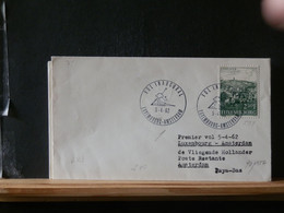 99/125A  LETTRE  LUX. 1962   1° VOL  LUX-AMSTERDAM - Storia Postale