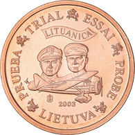 Lituanie, Fantasy Euro Patterns, Euro Cent, 2003, SPL+, Cuivre Plaqué Acier - Pruebas Privadas
