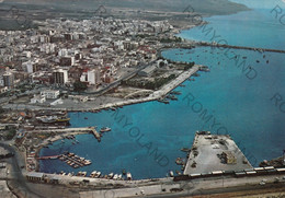 CARTOLINA  MANFREDONIA,FOGGIA,PUGLIA,VEDUTA AEREA,IL PORTO,SPIAGGIA,MARE,SOLE,ESTATE,VACANZA,BELLA ITALIA,NON VIAGGIATA - Manfredonia