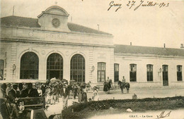 Gray * La Gare De La Commune * Villageois Automobile Voiture Ancienne - Gray