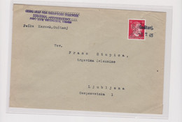 YUGOSLAVIA SLOVENIA 1945  Nice Cover GUSTANJ To LJUBLJANA - Briefe U. Dokumente