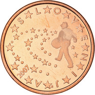 Slovénie, 5 Euro Cent, "The Sower" Sowing Stars, 2007, SPL, Cuivre Plaqué - Slovénie