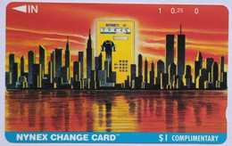 USA Nynex MINT Tamura $1 Complimentary Card "Manhattan Skyline ( Blue Strip ) - [3] Tarjetas Magnéticas