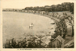 Noirmoutier * La Plage Des Dames à Marée Haute * Cabines De Bain - Noirmoutier