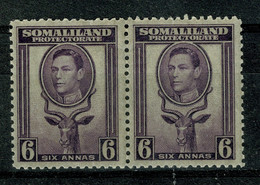 Ref  1549  -  1938 KGVI Somaliland Protectorate MNH 6d Pair Stamps SG 98 - Somaliland (Protectorate ...-1959)