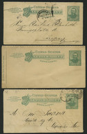 GANZSACHEN 1898-1901, 2 C. Grant, 4 Kartenbriefe (Letter SHEET), Davon 3 Gebraucht, Feinst/Pracht - Unclassified