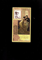 Superbe Chromo Gaufré Doré LU LEFEVRE UTILE Célébrités Photo Reutlinger Art Nouveau Jane Hading Plus Que Reine - Lu