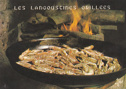 RECETTES DE CUISINE.." LES LANGOUSTINES GRILLEES " SERIE CUISINE POPULAIRE DE BRETAGNE . - Recettes (cuisine)