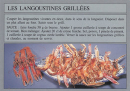 RECETTES DE CUISINE.." LES LANGOUSTINES GRILLEES " SERIE CUISINE DE BRETAGNE . - Recettes (cuisine)
