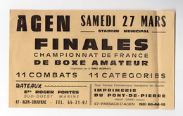 Agen (47 Lot Et Garonne) Finales Championnat De France De BOXE AMATEUR...le 27 Mars.. (PPP37329) - Autres & Non Classés