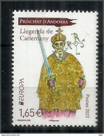 ANDORRA FR. EUROPA 2022. CHARLEMAGNE . Timbre Neuf ** Llegenda De Carlemany., Alto Facial - Unused Stamps