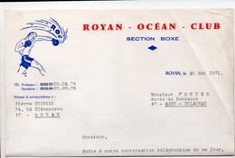 Royan  (17 Charente Maritime ) Llettre à Entête ROYAN  OCEAN CLUB 1971  (PPP37333) - Andere & Zonder Classificatie