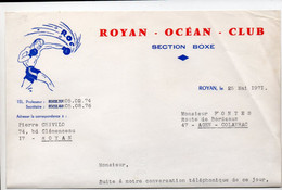 Royan  (17 Charente Maritime ) Llettre à Entête ROYAN  OCEAN CLUB 1971  (PPP37333) - Sonstige & Ohne Zuordnung