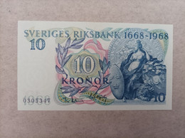 Billete De Suecia De 10 Kronor, Año 1968, UNC - Svezia