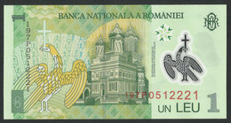 Romania 1 Leu 2018  , Circulated , Polymer  Nr. 0512221    RADAR - Roumanie