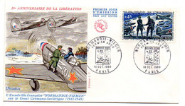 FDC--1969--25ème  Anniversaire De La Libération -Escadrille Normandie-Niémen ...cachet  PARIS--75 - 1960-1969