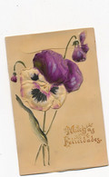 Thick Embossed Pansy Made Of Celuloid . Gros Gaufrage Pensée F.M. Cologne Germany - Sonstige & Ohne Zuordnung