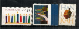 ḤANUKKĀH,Hanoucca Jewish Festival (Festival Of Lights). 3 Timbres Neufs ** - Ongebruikt