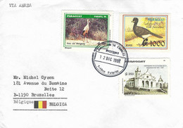 Paraguay 1997 Asuncion Maguari Stork Ciconia Maguari Bare-faced Curassow Crax Fasciolata Church Cover - Storchenvögel