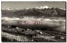 CPA L&#39alg Verte Jallouvre Le Mont Blanc Vus Du Saleve - GE Genève