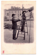 9573 - Cp Humortstique - Vie Parisienne - " La Lune Pour Deux Sous " - - Petits Métiers à Paris