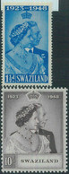 88485  - SWAZILAND  -  STAMPS -  SG # 46/47  -  MINT  MLH Royalty Silver Wedding - Swaziland (1968-...)