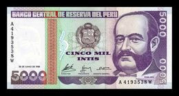 Perú 5000 Intis Miguel Grau 1988 Pick 137 SC UNC - Peru