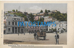 187058 CHILE VALPARAISO PLAZA SOTOMAYOR CON CORREO POSTAL POSTCARD - Chili