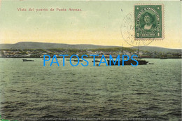 187061 CHILE PUNTA ARENAS VISTA DEL PUERTO PORT & SHIP POSTAL POSTCARD - Chili