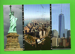 ÉTATS-UNIS . NEW YORK CITY . " STATUE OF LIBERTY, FREEDOM TOWER, MANHATAN " . MULTI-VUES - Réf. N°12158 - - Multi-vues, Vues Panoramiques