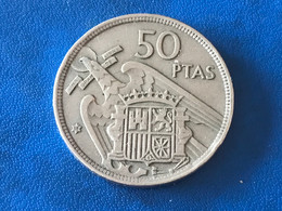 Münzen Münze Umlaufmünze Spanien 50 Pesetas 1957 Im Stern 58 - 50 Peseta