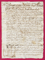 Manuscrit Daté De 1749 - Haute Marne - Gilley - Acte De Vente Entre Les Nommés Claude Raillard Et François Guérinot - Manuscripts