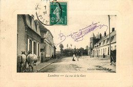 Lumbres * La Rue De La Gare Du Village - Lumbres