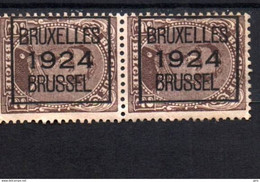 Belgique - Préoblitérés - Bruxelles 1924 Brussel - A Paire - Sobreimpresos 1922-26 (Alberto I)