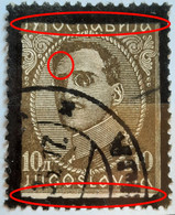 KING ALEXANDER-10 D-BLACK OVERPRINT-ERROR-YUGOSLAVIA-1934 - Non Dentelés, épreuves & Variétés