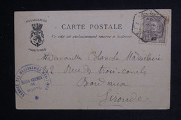 PORTUGAL - Carte Postale De Porto Pour La France Avec Cachet Du Service Des Messageries Maritimes - L 123154 - Cartas & Documentos