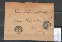 France - Lettre VALEUR DECLAREE - Yvert 82 - Sage 1 Franc - SEUL SUR LETTRE - 04/1884 - 1877-1920: Semi Modern Period