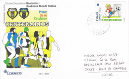 45242. Carta RIELLS I VIABREA (Gerona) 2022. FUTBOL, Football Centenarios. TU SELLO. Basconia - Lettres & Documents