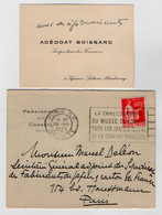 VP19.722 - PARIS 1935 - CDV - Enveloppe & Carte De Visite - Mr Adéodat BOISSARD Inspecteur Des Finances - Tarjetas De Visita