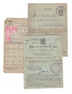Guerre 14/18 - Lot De 3 Documents D'un Ouvrier Belge En Angleterre - Certificats De Travail + Cotisation Maladie (B307 - 1914-18