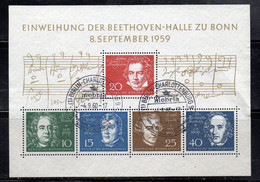 11RP4 - GERMANIA FEDERALE 1959 ,  Il Foglietto BF Unificato N. 1  Usato (big30) - Gebraucht