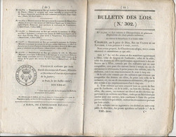 DECRET -  BULLETIN DES LOIS N°302-LOI RELATIVE ET DISPOSITIONS DES LOIS MILITAIRES CONCERNANT LE VOL DES ARMES -MUNITION - Wetten & Decreten