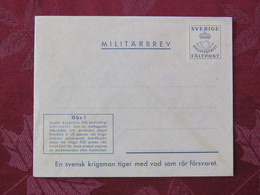 Sweden Unused Military Stationery - Militaire Zegels