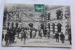 Cpa 1911, Le Gué Du Loir, Hôtel Richer, Le Jour Du Centenaire D'Alfred De Musset, Loir Et Cher 41 - Other Municipalities