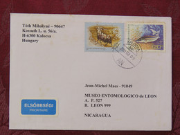 Hungary 2011 Cover To Nicaragua - Goat - Fish Caviar - Briefe U. Dokumente