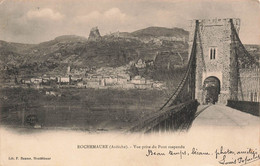 Ardèche Rochemaure Vue Prise Du Pont Suspendu - Rochemaure