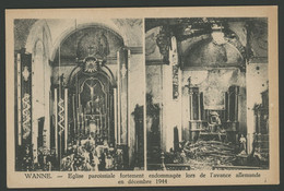 Wanne - Eglise Paroissiale Fortement Endommagée Lors De L'avance Allemande En Décembre 1944 - Avant/Après - Trois-Ponts